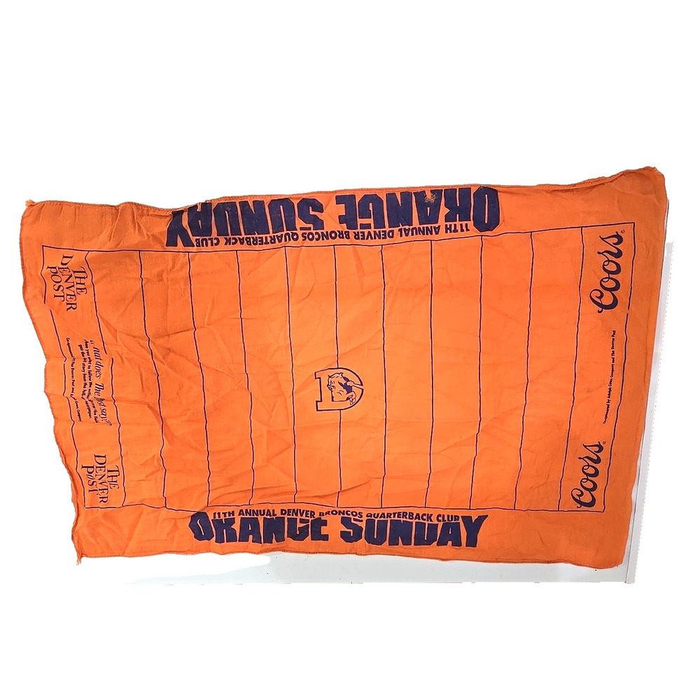 VTG Denver‎ Broncos Orange 11th Annual Quarterback Club Bandana SGA NFL Rare 90s